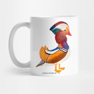 Mandarin Duck realistic illustration Mug